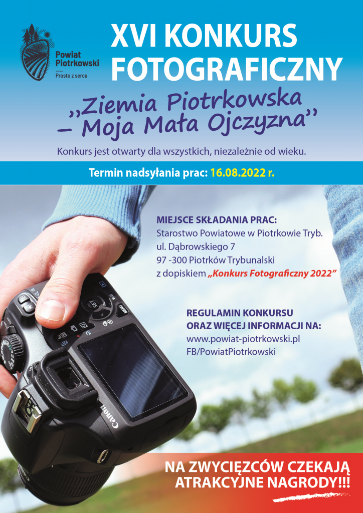 Plakat z opisem Konkurs Fotograficzny Moja Mała Ojczyzna 2022