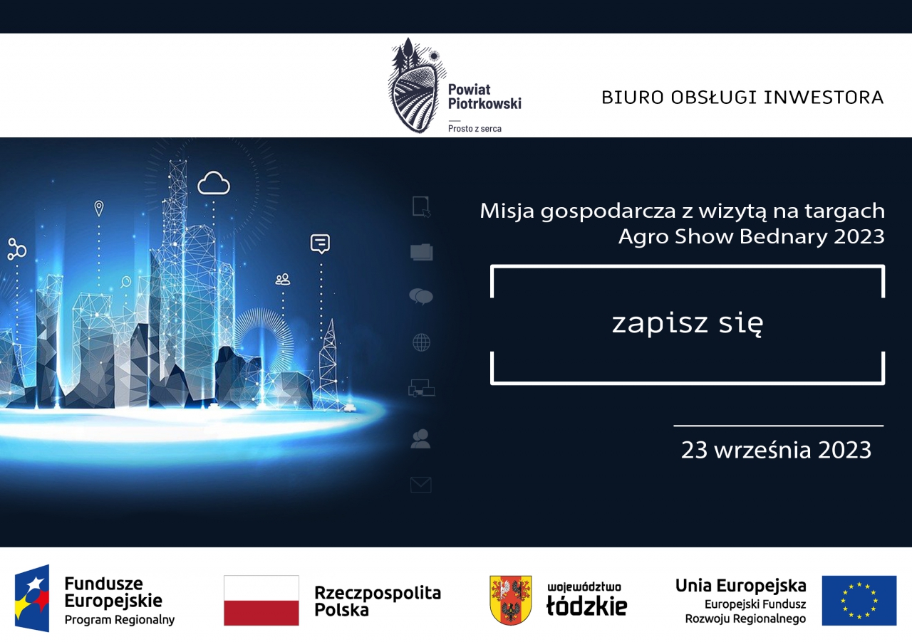 Plakat zapraszający do zapisania się na targi